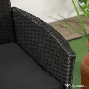 Outsunny Mobilier de Terasa pentru 2 Persoane cu Masa de Ceai