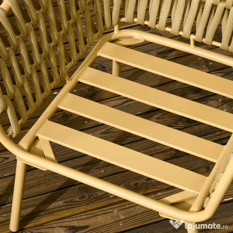 Outsunny Set de Mobilier de Gradina cu 4 Piese cu Ratan din PE | Aosom Romania