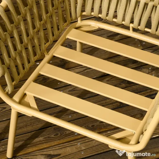 Outsunny Set de Mobilier de Gradina cu 4 Piese cu Ratan din PE | Aosom Romania