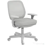 Vinsetto Scaun de Birou Ergonomic și Reclinabil cu Înălțime Reglabilă, cu 5 Roți, 55x48x82.5-94.5 cm, Gri