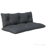 Outsunny Set de 2 Perne pentru Sezut si Spatar pentru Exterior pentru Paleti, Perne de Sezut Hidrofobe, Gri Carbune 