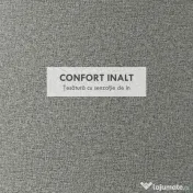HOMCOM Taburet otoman rotund cu capac rabatabil stil tava, Taburet cu material similar inului, Masuta de cafea cu spatiu ascuns de depozitare