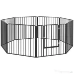 Pawhut tarc Joaca Caini – 6 Panouri Metalice, Rezistent Interior/Exterior