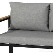 Outsunny Set de Mobilier pentru Grădină din 4 Piese cu 2 Canapele Duble, Colțar și Măsuță de Cafea, 124x61x71,5 cm, Gri | Aosom Romania