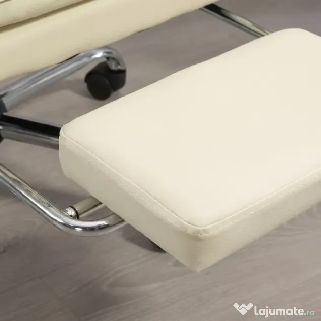 Vinsetto Fotoliu Birou Negru – Rabatabil, Suport Picioare & Ergonomic | Aosom Romania