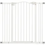 PawHut Poartă Extensibilă pentru Câini fără Șuruburi, Poartă de Siguranță Reglabilă, 94-100x94 cm, Alb | Aosom Romania