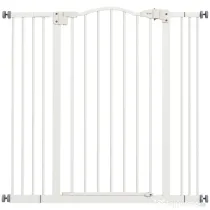 PawHut Poartă Extensibilă pentru Câini fără Șuruburi, Poartă de Siguranță Reglabilă, 94-100x94 cm, Alb | Aosom Romania