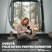 Outsunny Cort de Camping Impermeabil pentru 2-4 Persoane cu Cameră Separată, Cort Tunel cu Geantă de Transport, 460x260x190 cm, Verde | Aosom Romania 