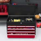 HOMCOM Ladă pentru Unelte cu 6 Sertare și Încuietoare, 60x26x34 cm, Negru | Aosom Romania 