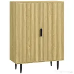 HOMCOM Dulap Pantofi 5 Niveluri cu Rafturi Reglabile, Picioare Metalice, Design Elegant Stejar, Stabil și Sigur, 80x38x110 cm | Aosom Romania