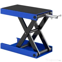 DURHAND Suport pentru Motociclete și Biciclete Antiderapant max 500 kg cu Înălțime Reglabilă, Suport din Metal și Cauciuc, pentru Garaj, 48x22.5x10-37 cm, Albastru și Negru