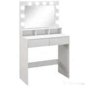Oglindă LED, Toaletieră cu sertare | Aosom Romania
