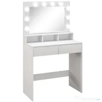 Oglindă LED, Toaletieră cu sertare | Aosom Romania