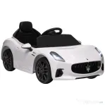 AIYAPLAY Mașinuță pentru copii 12V Maserati Gran Turismo Folgore cu telecomandă, vârsta 3-5 ani, albă