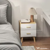 Comodă HOMCOM 2S stejar 40x50 | Aosom Romania