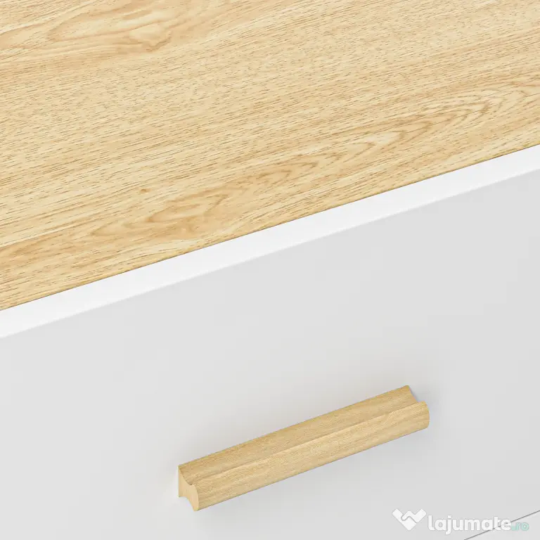 Comodă HOMCOM 2S stejar 40x50 | Aosom Romania