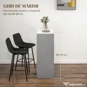 HOMCOM Set 2 Scaune cu Spătar și Suport pentru Picioare, Scaune cu Spătar din Material de Catifea, 45x47x84 cm, Negru | Aosom Romania 