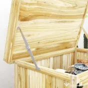 Outsunny Dulap Exterior, Depozit pentru Unelte cu Raft, din Lemn cu 2 Uși pentru Grădină, Terasă, Culoare Lemn Natural | Aosom Romania 
