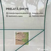 Outsunny Seră de Grădină Tip Tunel cu Cadru din Oțel și 4 Ferestre în PE 2.5x2x2m, Alb | Aosom Romania 