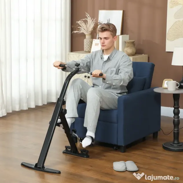 SPORTNOW Bicicletă de Reabilitare Pliabilă cu Ecran LCD și Ghidon Reglabil | Aosom Romania