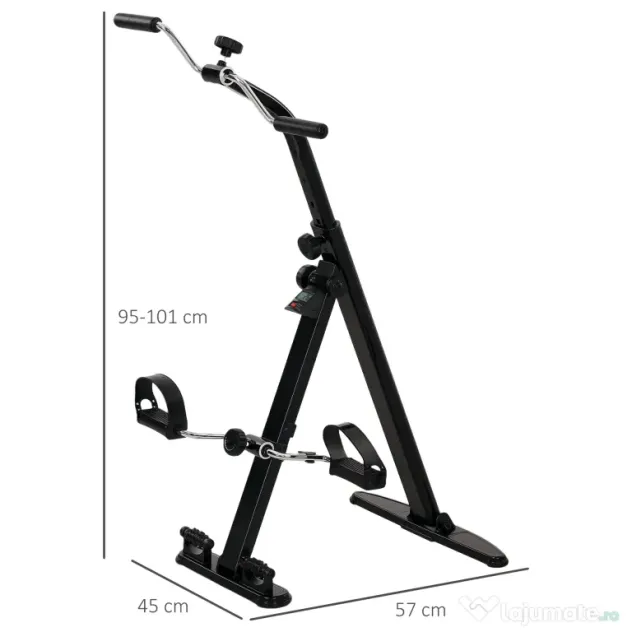 SPORTNOW Bicicletă de Reabilitare Pliabilă cu Ecran LCD și Ghidon Reglabil | Aosom Romania