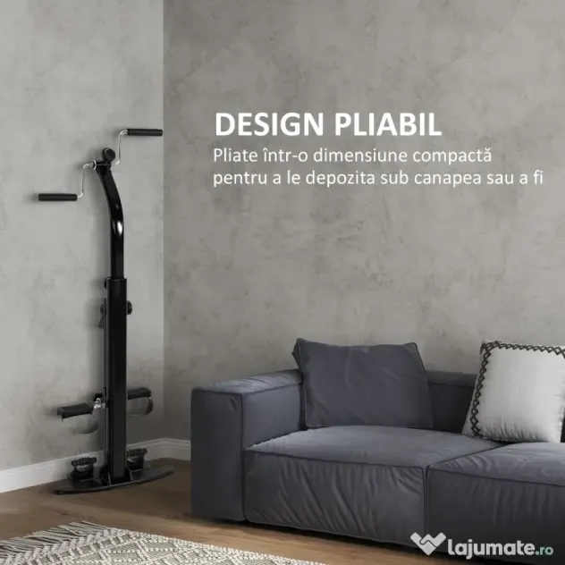 SPORTNOW Bicicletă de Reabilitare Pliabilă cu Ecran LCD și Ghidon Reglabil | Aosom Romania