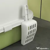PawHut Litieră cu Capac, Tavă pentru Nisip tip Sertar cu Filtru de Carbon și Lopățică, 40,5x52x39 cm, Gri | Aosom Romania