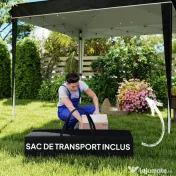 Outsunny Pavilion Pliabil cu Înălțime Reglabilă și Geantă de Transport, 300x300x273 cm, Negru | Aosom Romania 