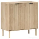 HOMCOM Dulap de Depozitare cu 2 Uși și Rafturi Reglabile, 78x40x77,5 cm, Stejar | Aosom Romania