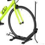 SPORTNOW Rastel pentru Biciclete Reglabil cu Tub de Suport, din Oțel și Plastic, 75x41x71-81 cm, Negru