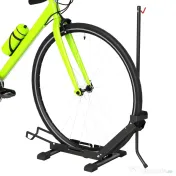 SPORTNOW Rastel pentru Biciclete Reglabil cu Tub de Suport, din Oțel și Plastic, 75x41x71-81 cm, Negru 