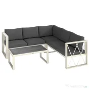 Outsunny Set Mobilier de Grădină din 4 Piese cu 2 Canapele, Fotoliu Reglabil și Măsuță de Cafea, 121x61x62 cm, Gri | Aosom Romania 