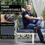 Outsunny Set Mobilier de Grădină din 4 Piese cu 2 Canapele, Fotoliu Reglabil și Măsuță de Cafea, 121x61x62 cm, Gri | Aosom Romania 