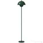 HOMCOM Lampă de Podea cu Abajur Semicircular și Întrerupător cu Pedală, Verde