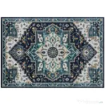 HOMCOM Covor Boho Antiderapant și Lavabil cu Fir Scurt 230x160cm Multicolor | Aosom Romania