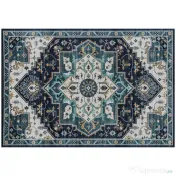HOMCOM Covor Boho Antiderapant și Lavabil, Scurt, pentru Living și Cameră, 230x160 cm, Multicolor