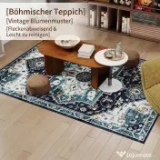 HOMCOM Covor Boho Antiderapant și Lavabil, Scurt, pentru Living și Cameră, 230x160 cm, Multicolor