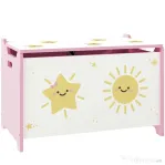AIYAPLAY Lada pentru jucării cu capac pentru copii, ideală pentru jucării și haine, 60x37x39 cm, roz