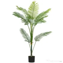 HOMCOM Palmă Artificială Areca înaltă de 150 cm pentru Interioare cu Vas Verde