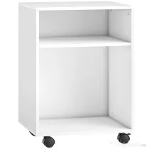 HOMCOM Dulap pentru Imprimantă cu Roți și 2 Rafturi 40x35x55.5 cm, Alb | Aosom Romania