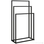 HOMCOM Suport pentru Prosoape de Podea cu 3 Brate Autoportant din Oțel, 45x21.5x85 cm | Aosom Romania
