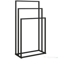 HOMCOM Suport pentru Prosoape de Podea cu 3 Brate Autoportant din Oțel, 45x21.5x85 cm | Aosom Romania
