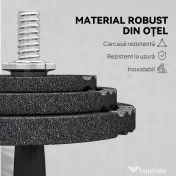 SPORTNOW Greutăți pentru Sală 2 în 1 de 42 kg cu 14 Discuri, Bară de Greutăți și Haltere, din Oțel, 180x24x24 cm, Negru | Aosom Romania