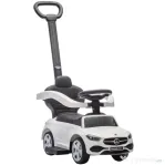 AIYAPLAY Mașină de Călărit pentru Copii 1-3 Ani Convertibilă în Cărucior cu Licență Mercedes, 91x40x83 cm, Alb | Aosom Romania