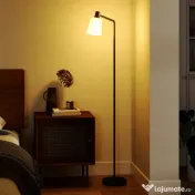 HOMCOM Lampă de podea LED cu cap rotativ la 350°, Reglare a temperaturii culorii 3000K/4000K/6500K, Negru | Aosom Romania 