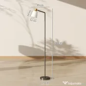 HOMCOM Lampă de podea LED cu cap rotativ la 350°, Reglare a temperaturii culorii 3000K/4000K/6500K, Negru | Aosom Romania 