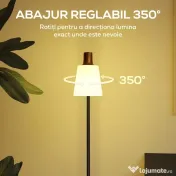 HOMCOM Lampă de podea LED cu cap rotativ la 350°, Reglare a temperaturii culorii 3000K/4000K/6500K, Negru | Aosom Romania 