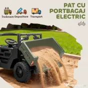 AIYAPLAY Mașină Electrică pentru Copii 12V cu Telecomandă, Suspensii, Portbagaj și Muzică, Vârsta 3-8 Ani, Verde | Aosom Romania