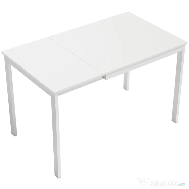 HOMCOM Masă de Sufragerie Extensibilă 80-120 cm pentru 4-6 Persoane, Masă Economisitoare de Spațiu cu Extensie Glisantă, Natural | Aosom Romania