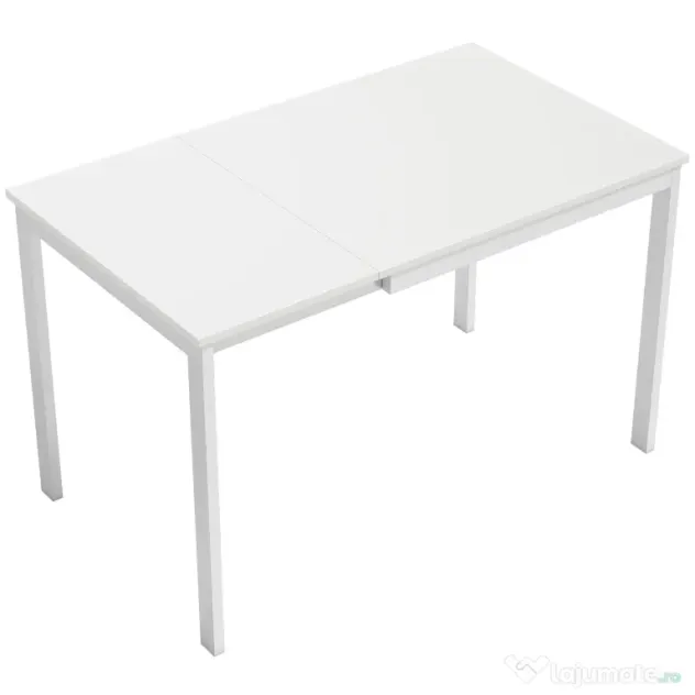HOMCOM Masă de Sufragerie Extensibilă 80-120 cm pentru 4-6 Persoane, Masă Economisitoare de Spațiu cu Extensie Glisantă, Natural | Aosom Romania